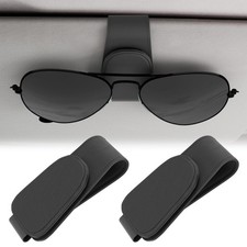 BFXM 2PCS Sunglass Holder for Car, Car Accessories Interior, Leather Clip Magn..