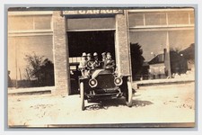 RPPC ~ HOISINGTON KS ~ JL Jones Garage & Early Auto Main street ~ Barton County
