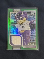 2026 Topps Series 1 Celebration Rockies Mascot Dinger Relic Green Foil /99