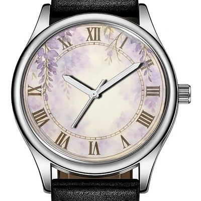 Wisteria Rain Roman Dial Trendy 38mm Face Armbanduhr