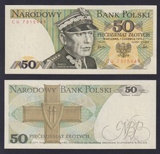 Poland Banknote 50 Zlotych 1979 P.-142B FDS/UNC