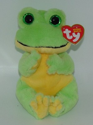 NEW! Ty Beanie Babies SNAPPER the frog 6'' nwt's