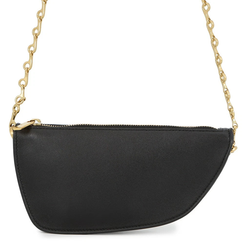 Burberry — BURBERRY Shield ChainShoulder Bag Size micro Leather Black 8079856