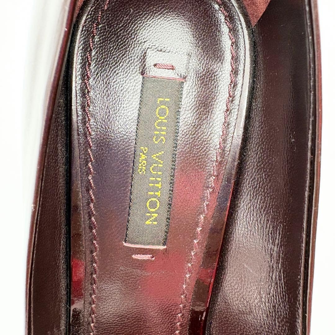 LOUIS VUITTON Pumps Heel Leather Dark Brown EU 35.5 135340K Authentic thumbnail 18