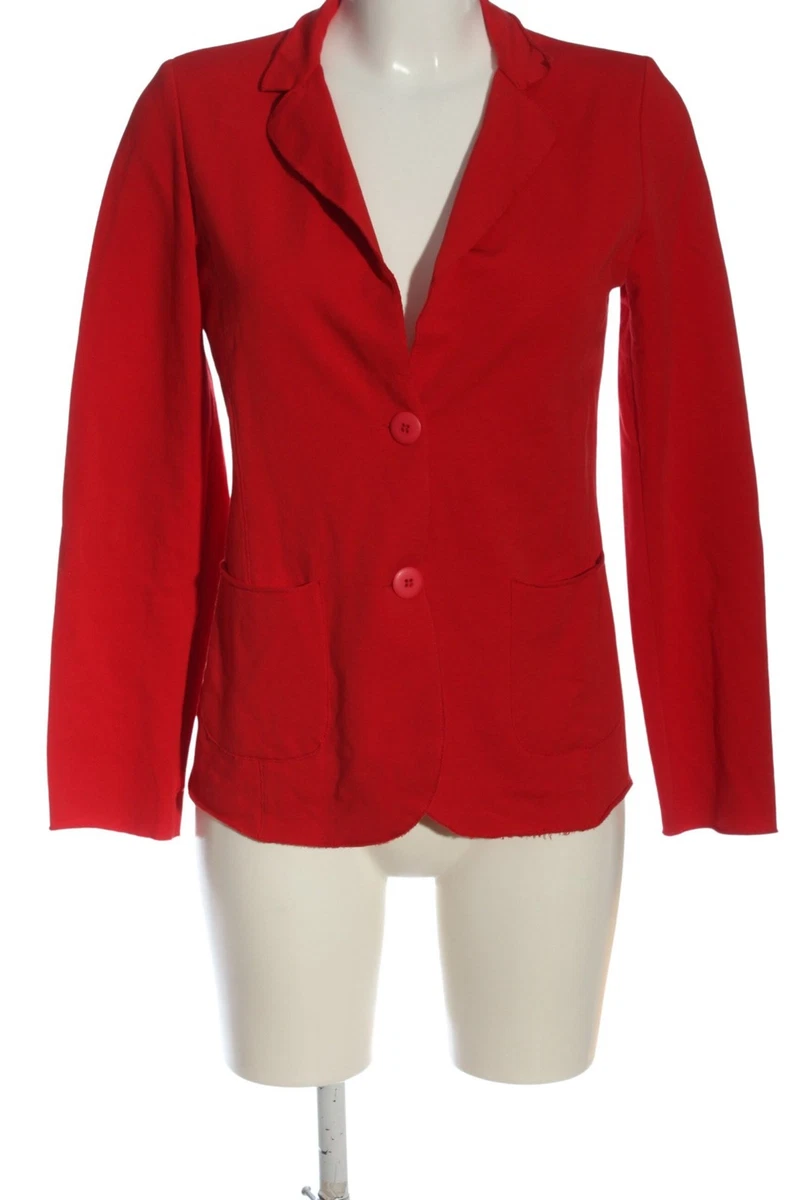 Veste Blazer Atmosphere Rouge Femme Taille 38 - Occasion Très Bon état - Doublée, Sans Bouton