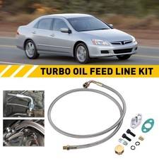 Turbo Oil Feed Line Kit T3 T4 T60 T61 T70 18 Pnt 90 Degree 41in Aluminum Alloy