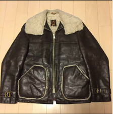 Schott Leather Flight Jacket Size 42 Military Made in USA Black Tag Vintage