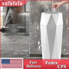 Free Standing Trash Can Commercial Silver Garbage Can Indoor Steel Trash Can