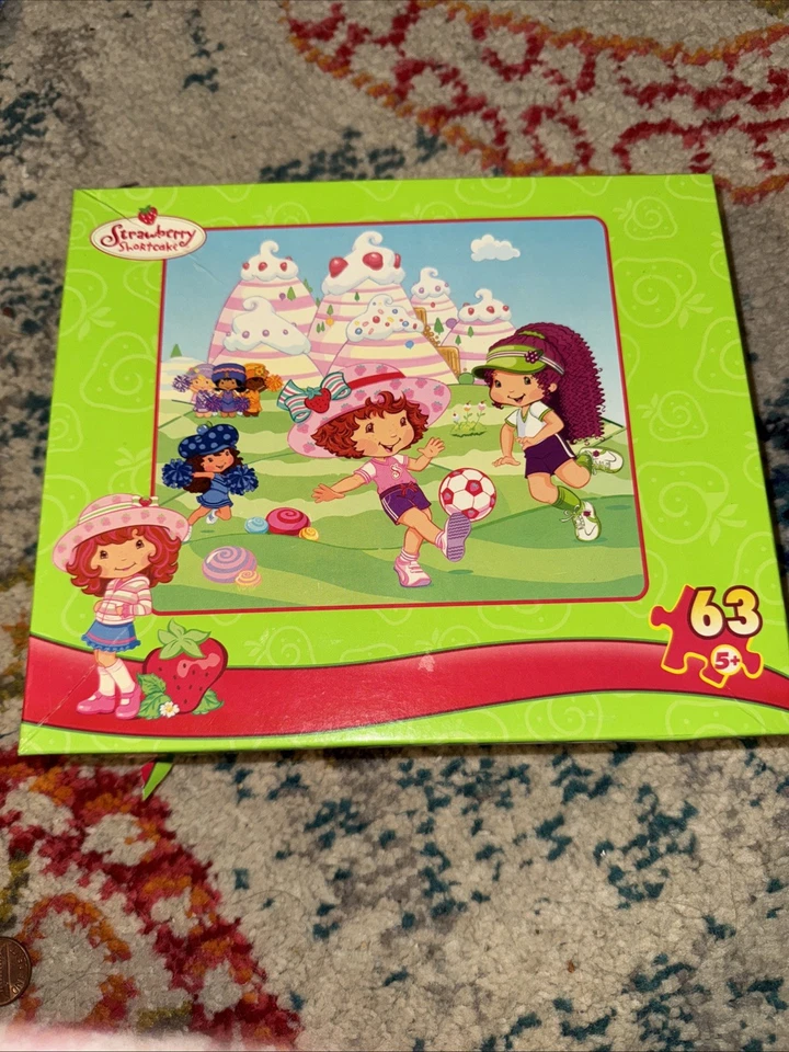 Juego de rompecabezas Strawberry Shortcake 63 piezas estiramiento completo 2007 Foto 3 de 3