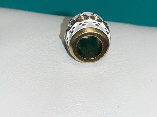 🌸BRIGHTON Gold with White Enamel Artistry Spacer Bead (B4) New 🌸 - Picture 6 of 7