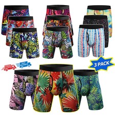 3/6PCS MENS CLASSIC BOXER SHORTS BRIEFS COMFORT FIT UNDERWEAR PANTS M-3XL