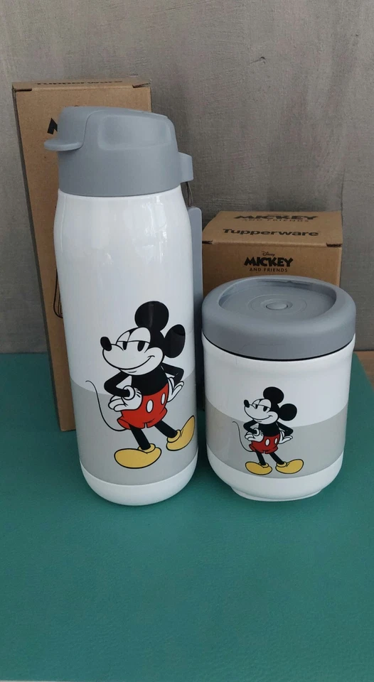 tupperware_MickyMouse_1 Stk.Thermobecher + 1 Stk.Thermoskanne / grau /Neu_RAR - Bild 4 von 4