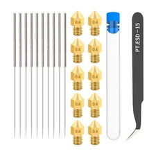 Lot 0.4MM MK8 Extruder Nozzles Cleaning Tools for Creality CR-10 Ender 3 / Pro 5