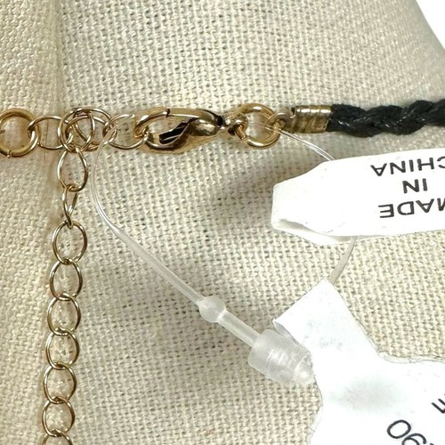 Free People Lately Necklace Gold Black NWT Bohemian Goddess Layered Statement - Picture 9 of 11