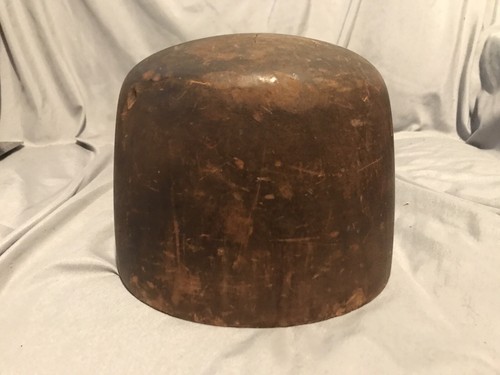 Antique Wooden Hat Form Block Dome Mold Oval Head 6 5/8, 5 3/4, 973 Millinery