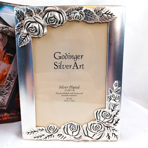 Silverplate Mini Photo Album 4 x 6 Satin Rose by Godinger Wedding Anniversary - Picture 2 of 6