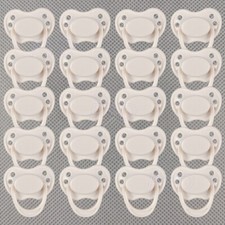 100PC White Magnetic Pacifiers Nipples Dummy for Reborn Baby Dolls DIY Supply