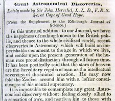 1835 newspaper THE GREAT MOON HOAX Famous early "FAKE NEWS" report fromTheNY SUN