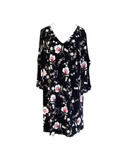 women plus: KAARI BLUE Stretch Cold Shoulder Sleeve Dress - Size 1X