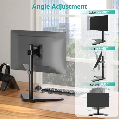 WALI Single Monitor Stand Adjustable Monitor Stand for One Screen up to 32inch - 第 4/11 張圖片