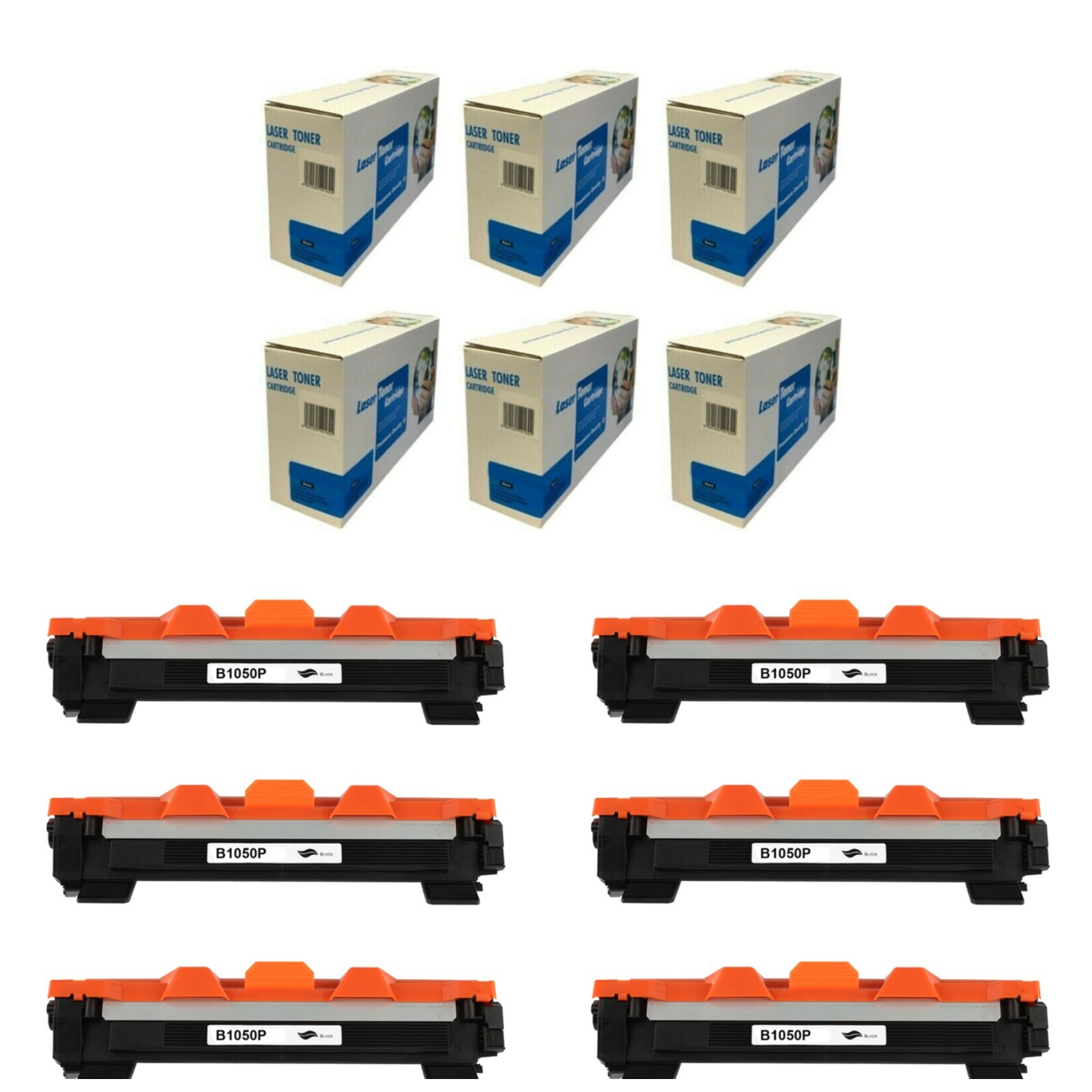 Toner For Brother DCP-1510 Printer TN1050 Laser Cartridge Compatible Black 6pk