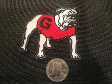 UGA Georgia Bulldogs Vintage Embroidered Iron On Patch 3” X 2.5” Champs