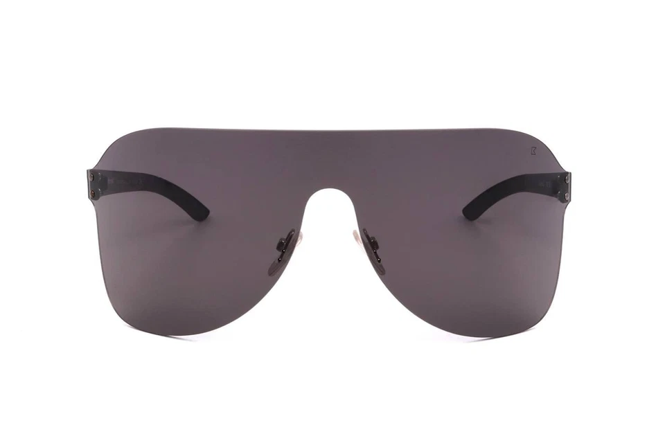 Lunettes de soleil Masque gris et noir Rétro - Créateur italien BobSdrunk Vonn - Photo 3/4
