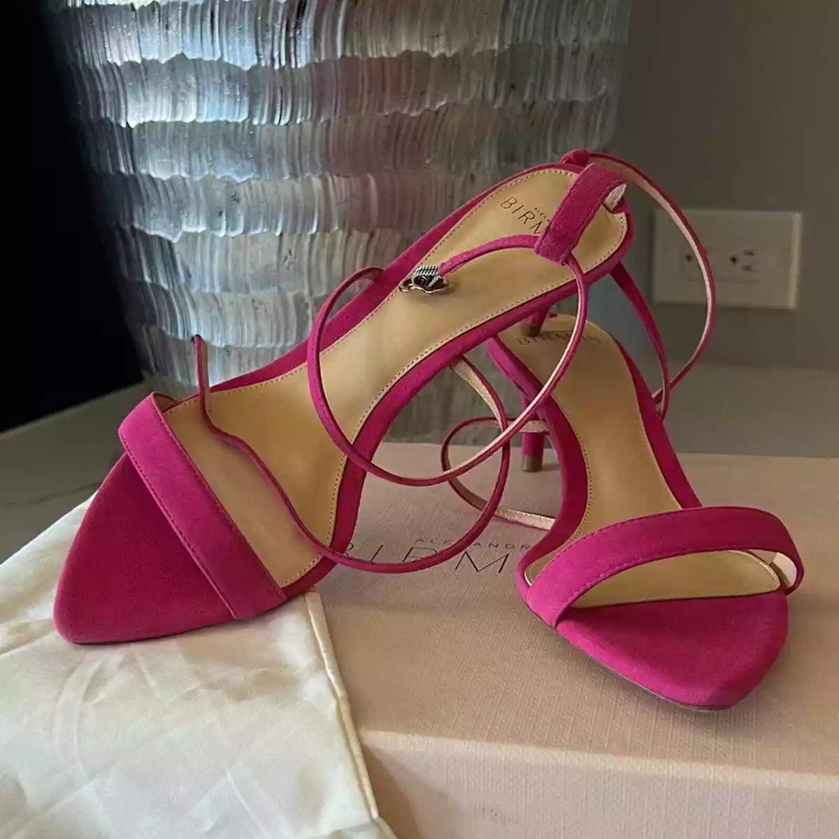 Alexandre Birman Smart Cocktail Suede Kitten Heel Sandals