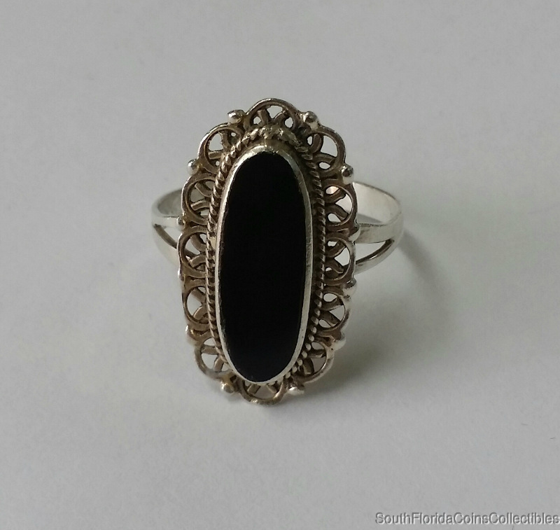 アクセサリー vintage silver 925 onyx ring S0038c6606a204417a0b37ee56aea1