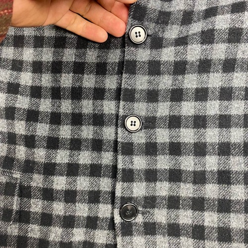 Perry Ellis jacket men’s L button up wool cashmere plaid single breasted office - Picture 8 of 13