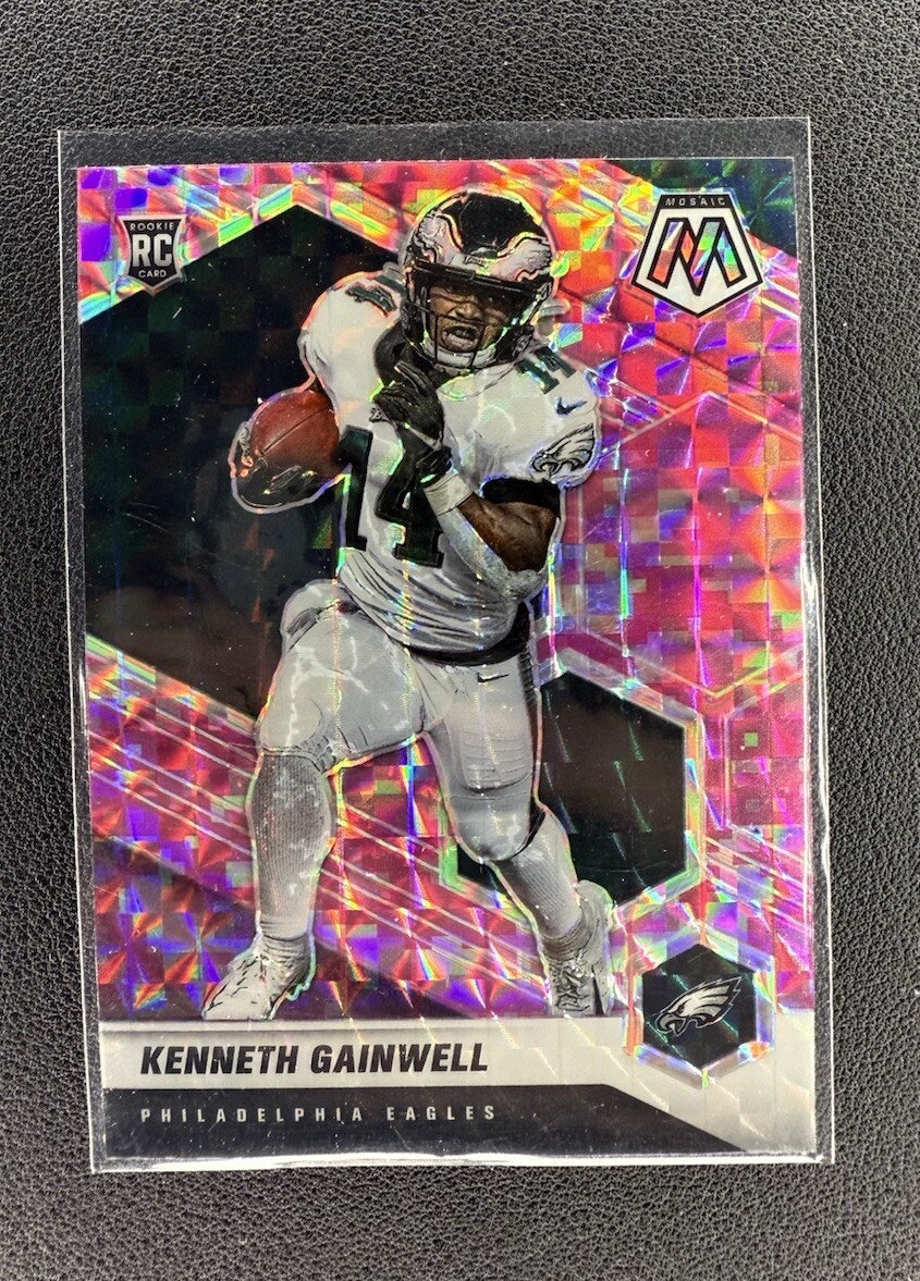 2021 Panini Mosaic - Rookies Mosaic Camo Pink Prizm #339 Kenneth Gainwell (RC)