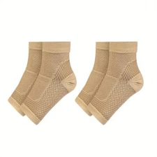 Copper Sleeve Compression Socks Plantar Fasciitis Foot Arch Ankle Support Brace+