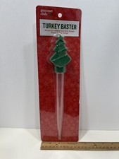 Gourmet Club Turkey Baster Kitchen Utensil, Bulb is a Green Christmas Tree, New