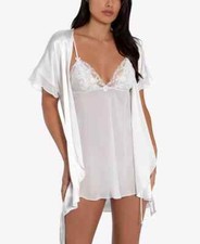 Linea Donatella Secret Wish Wrap Robe - Ivory L 5608 --