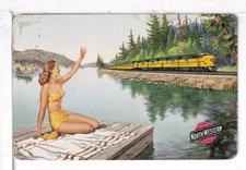 Single Railroad Playing Card "Chicago, Northwestern, CNW-15b" Bollhagen Book
