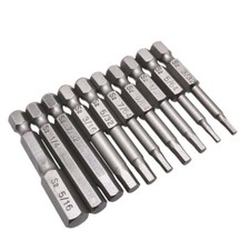 Hex Key Allen Bit Set Quick Change Connect impact driver power drill Inch Long