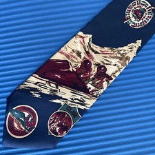 VINTAGE GUY LAROCHE BOBSLED SPORT NECKTIE TIE SILK EXCELLENT 57  