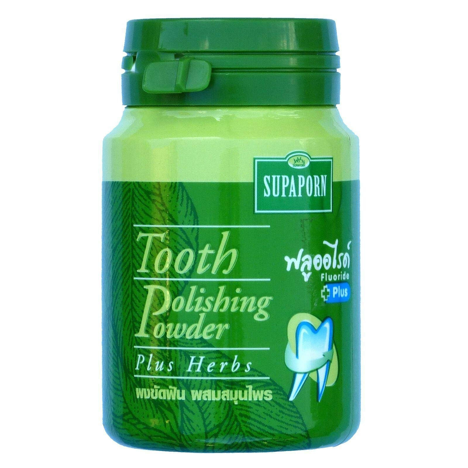 Supaporn Tooth Polishing Powder For Whiter Cleaner Stain Free Teeth 90g