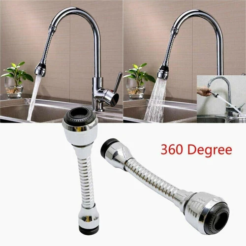 360° Flexible Swivel Hose Water Tap Sink Faucet Filter Extension Nozzle Sprayer