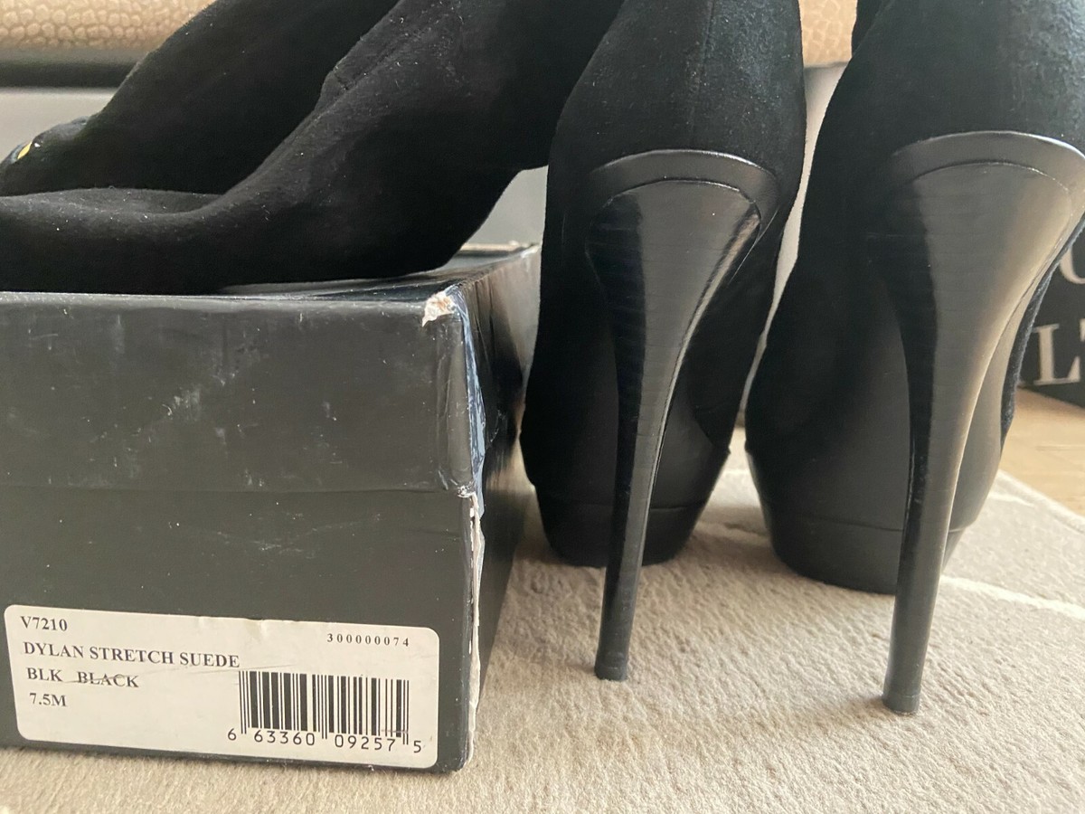 専用ページ⑤ Rachel Zoe Dressy Suede Stretch Over Knee High Heels Boots Black