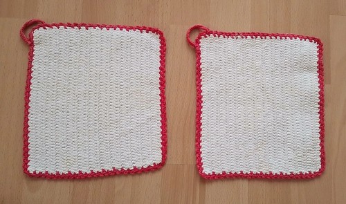 Topflappen original Vintage 60er Jahre handgemacht/Preis pro Paar - Bild 4 von 8