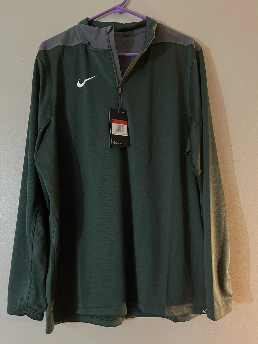 Nike Men s Dri Fit Quarter Zip L S Pullover Forest Green Large