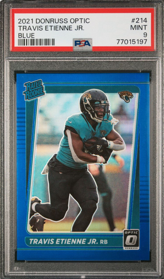 Travis Etienne Panini Donruss Optic #214 Blue