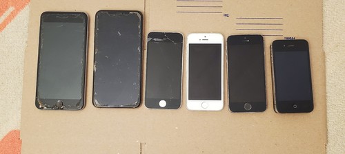 iPhone Lot Of 6 For Parts Or Repair Untested. Estate Find  - Picture 2 of 19