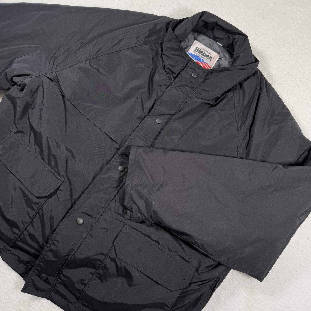 Blauer Gore-Tex Jacket Mens 2XL Black Liner Full Zip Snap Police