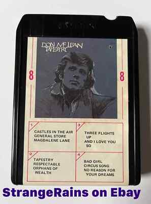Don McLean ~ Tapestry ~ 8 Track Tape / PLAY TESTED, WORKS & SOUNDS GREAT!