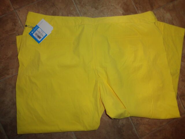 Women's Columbia PFG Omni-Shield Armadale Ankle Pant Yellow Size 24W NWT | eBay