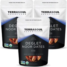 Terrasoul Superfoods Organic Deglet Dates 6 Lbs 3 Pack - Pitted | Fresh | Nat...