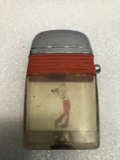VINTAGE SCRIPTO VU GOLF  RED BAND LIGHTER  V42