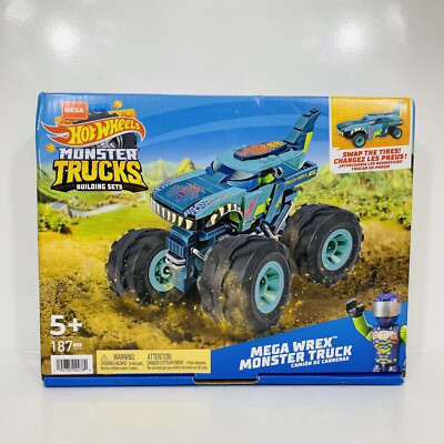 Hot Wheels Mega Blok Monster Truck Building Set Mega Wrex Monster Truck Sealed